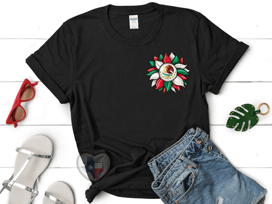 Mexico Flag Sunflower DTF - Texas Transfers and Designs