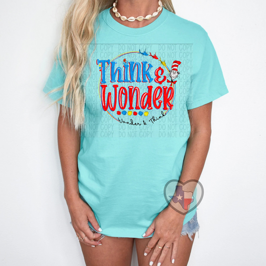 Think and Wonder DTF - Texas Transfers and Designs