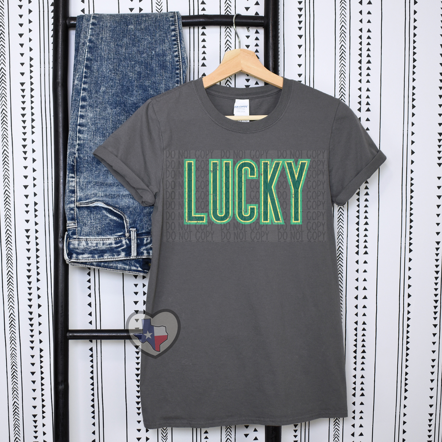 Lucky Distressed DTF