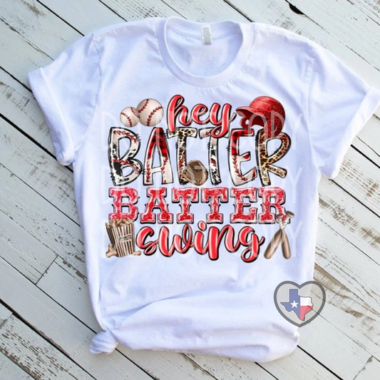 Hey Batter Batter (Baseball) DTF - Texas Transfers and Designs