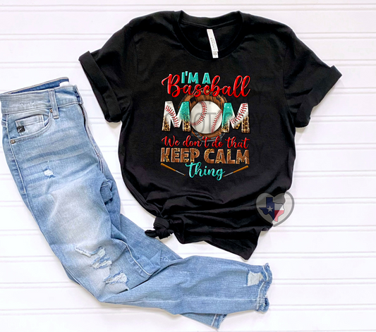 I'm a Baseball Mom DTF - Texas Transfers and Designs