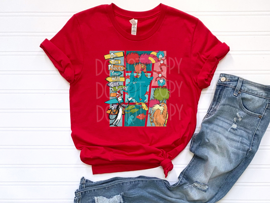 Oh the Places Cat Collage DTF - Texas Transfers and Designs