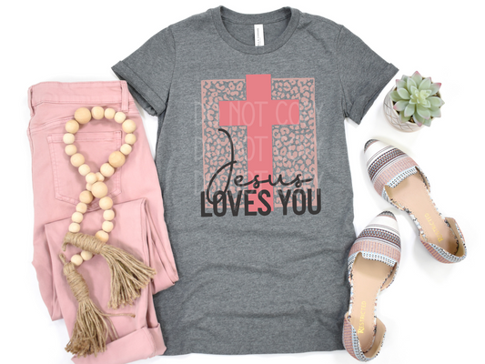 Jesus Loves You (Leopard) DTF