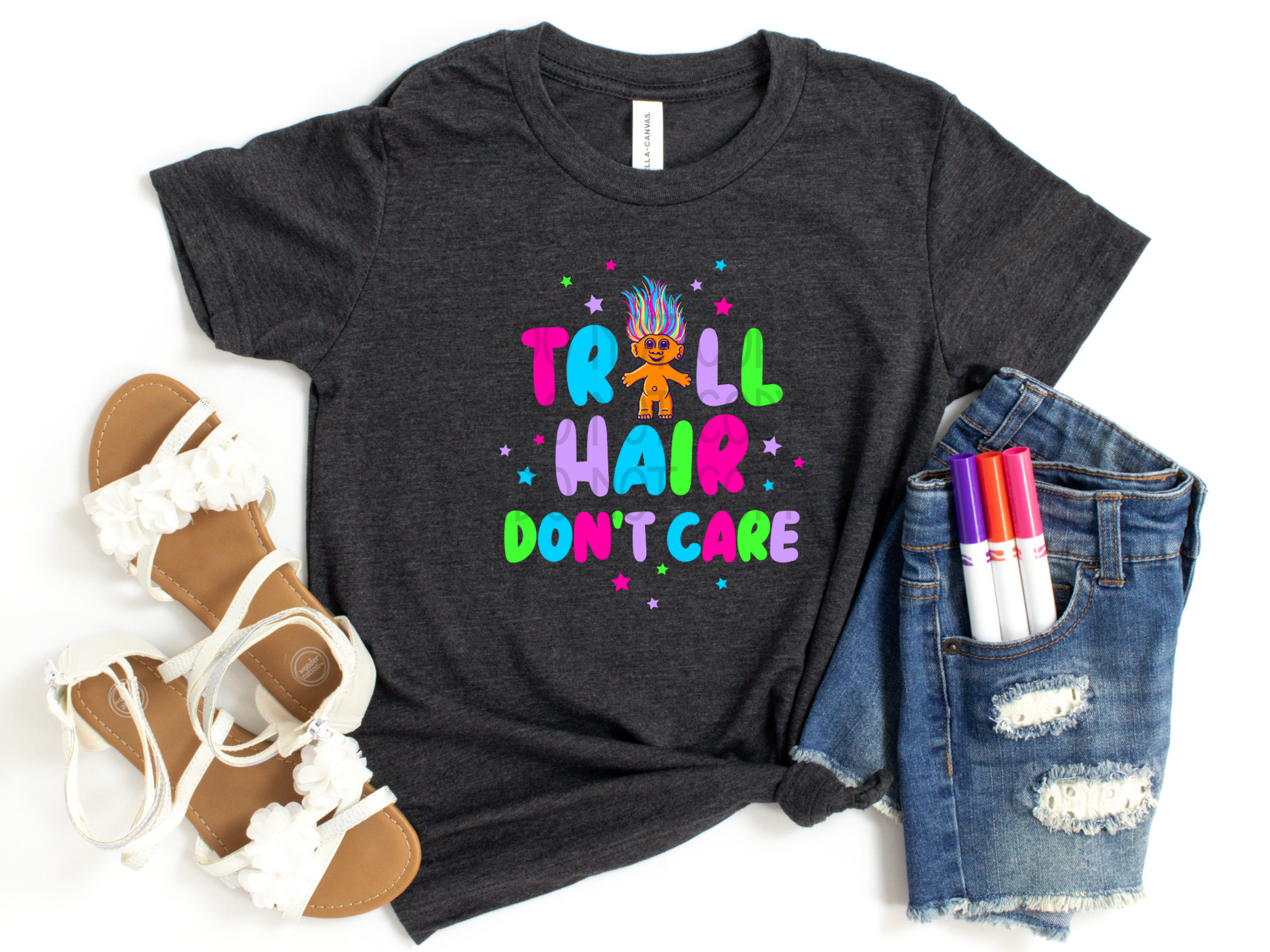 Troll Hair Don't Care DTF - Texas Transfers and Designs