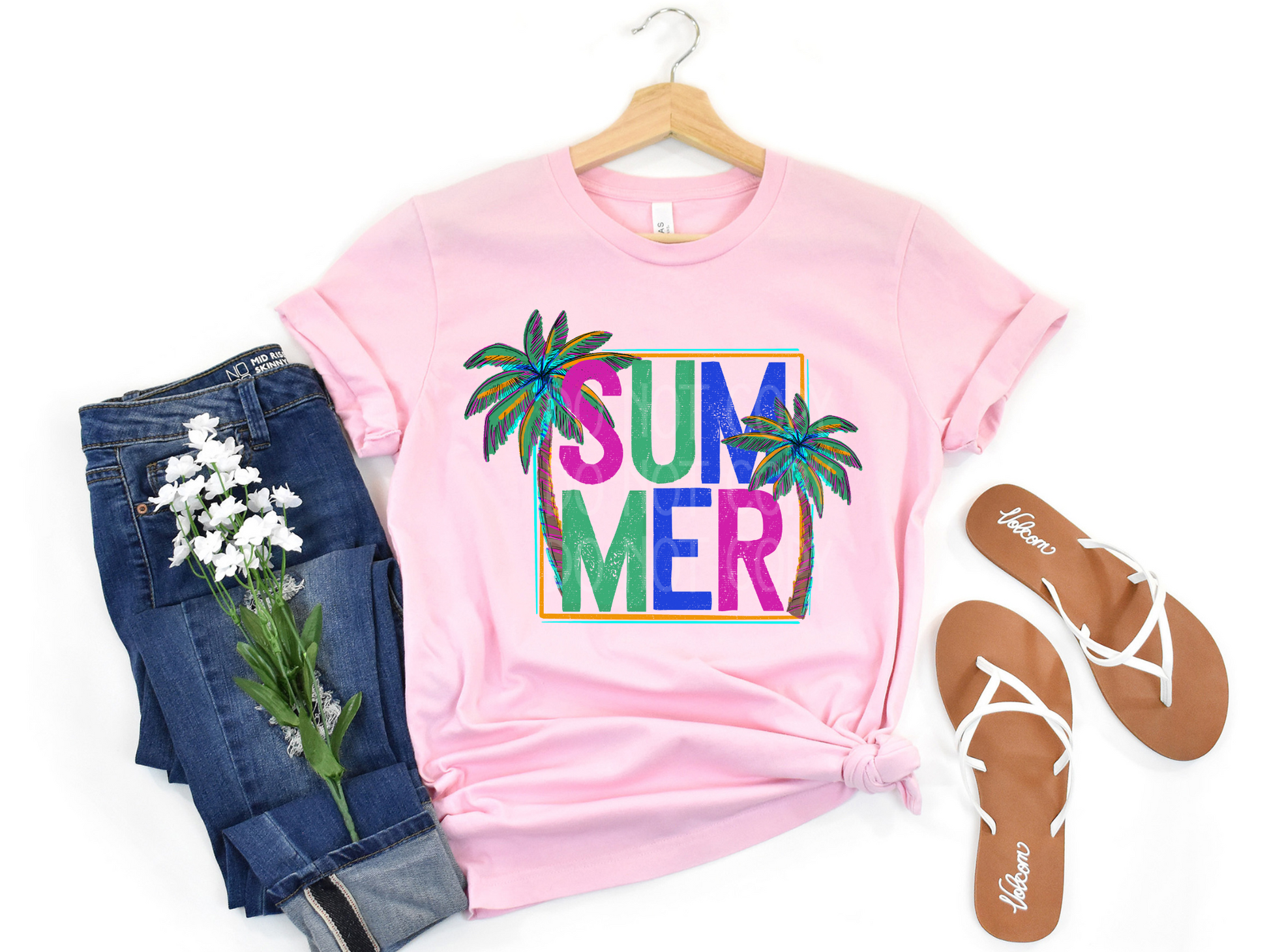 Summer Palm Trees DTF - Texas Transfers and Designs