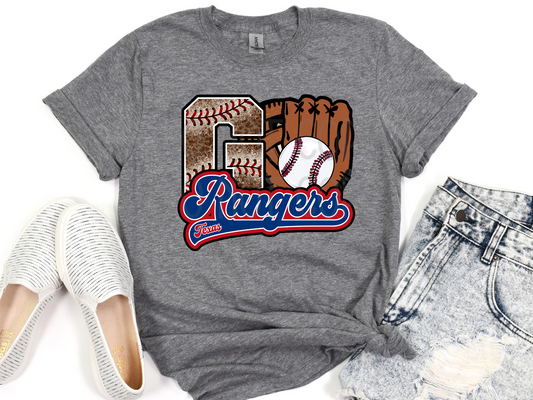 Go Rangers DTF - Texas Transfers and Designs