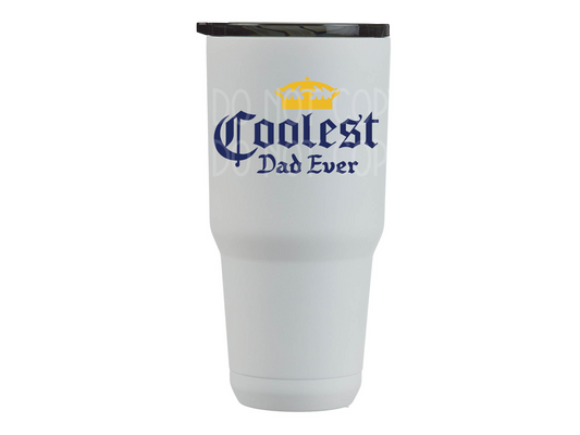 Coolest Dad Ever UV Sticker - Texas Transfers and Designs