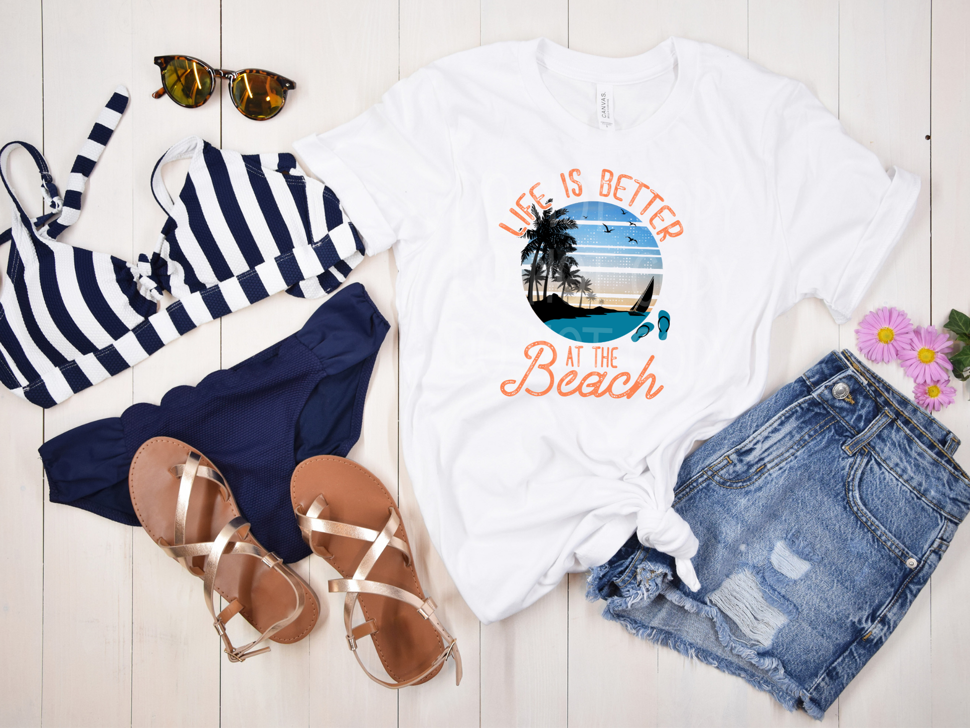 Life is Better at the Beach DTF - Texas Transfers and Designs