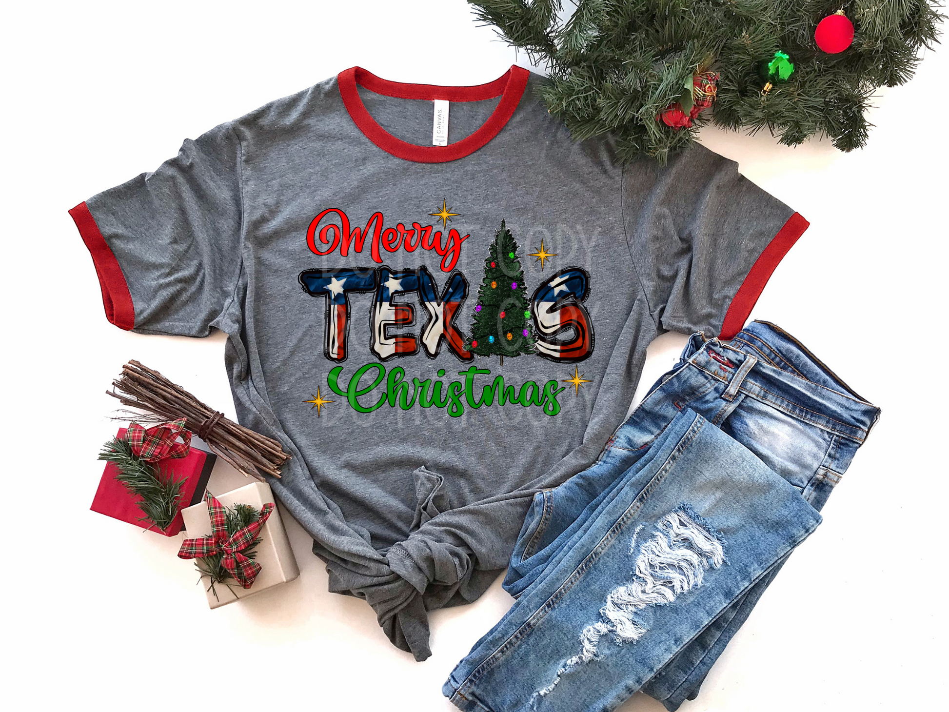 Merry Texas Christmas DTF - Texas Transfers and Designs