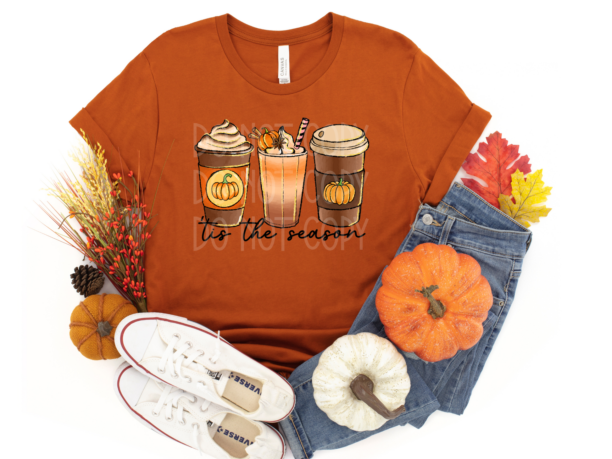 Tis the Season (Pumpkin/Coffee) DTF - Texas Transfers and Designs