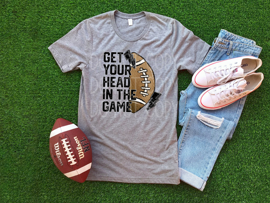 Get Your Head in the Game (Football) DTF - Texas Transfers and Designs