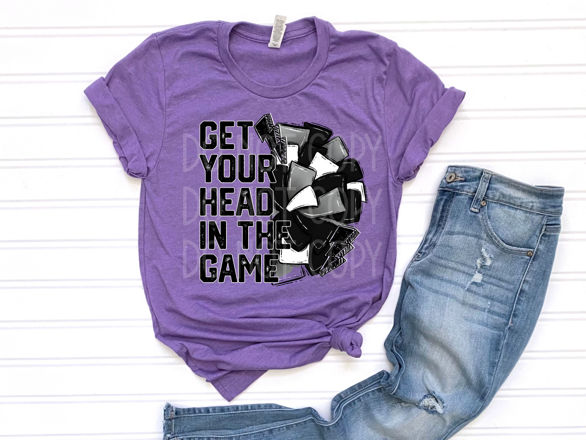 Get Your Head in the Game (Cheer) DTF - Texas Transfers and Designs