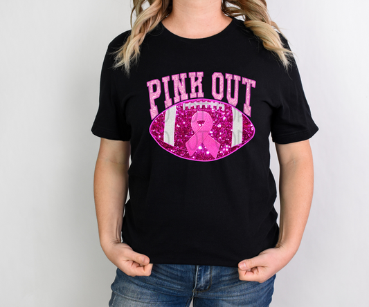 Pink Out Football DTF - Texas Transfers and Designs