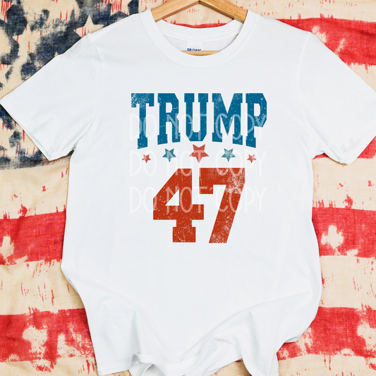 PRE-ORDER Arriving 11/12 Trump 47 (distressed) DTF