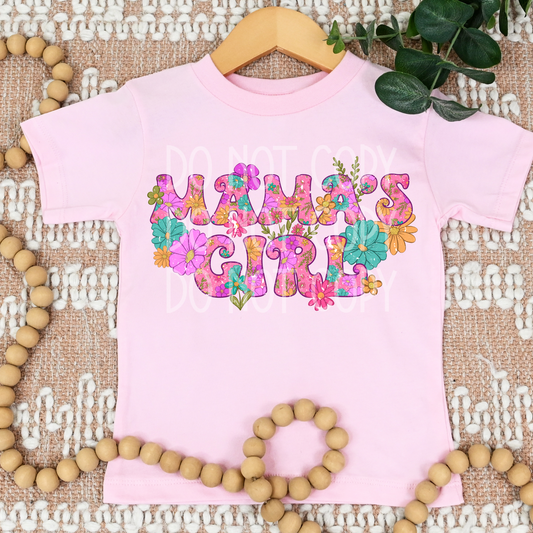 Mama's Girl Floral DTF - Texas Transfers and Designs