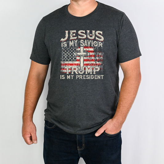 PRE-ORDER Arriving 11/12 Jesus is my Savior, Trump is my President DTF