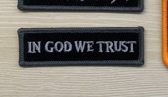 In God We Trust Iron-On PATCH - Texas Transfers and Designs