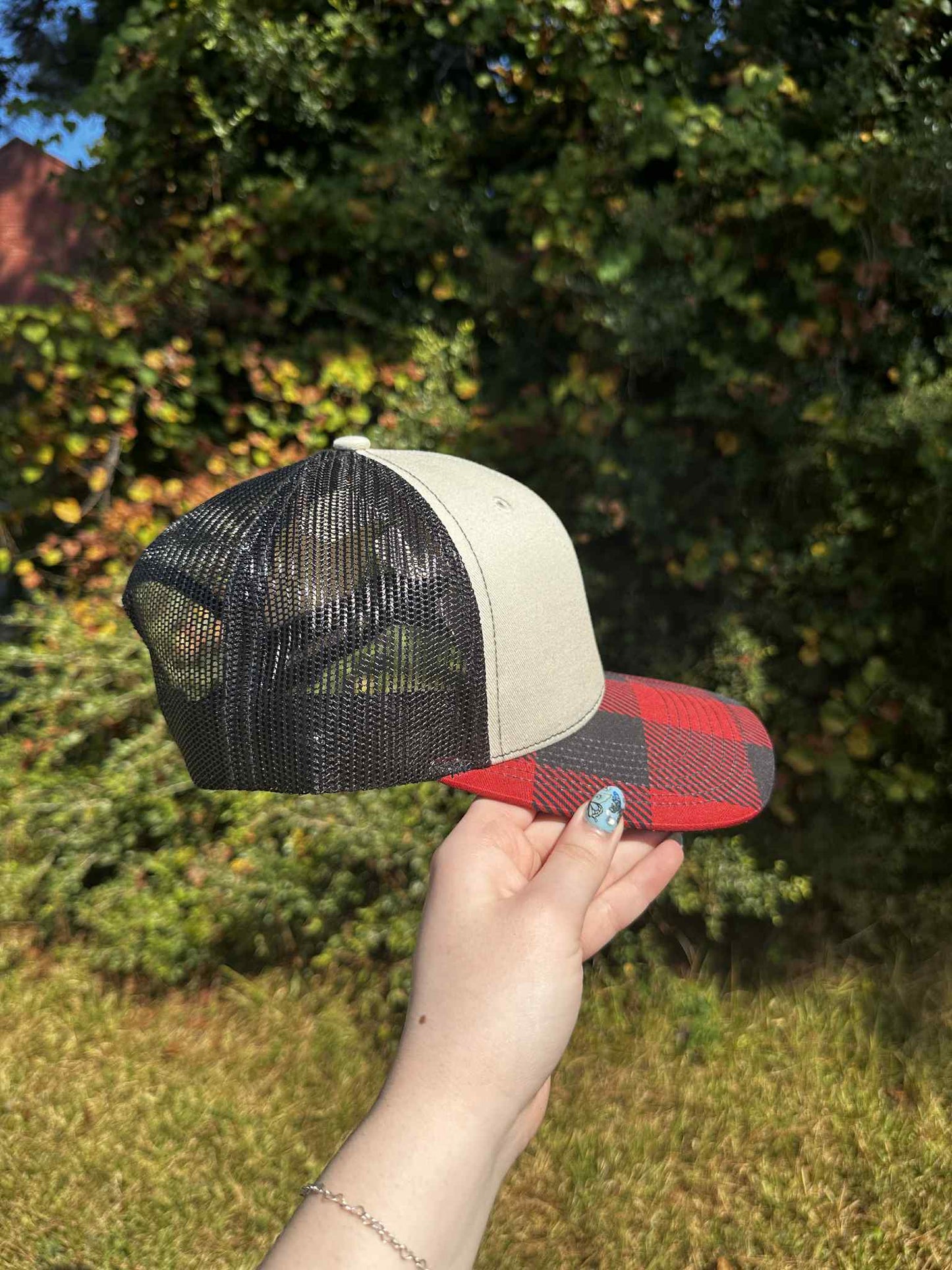 Buffalo Plaid Brim Hat - Texas Transfers and Designs