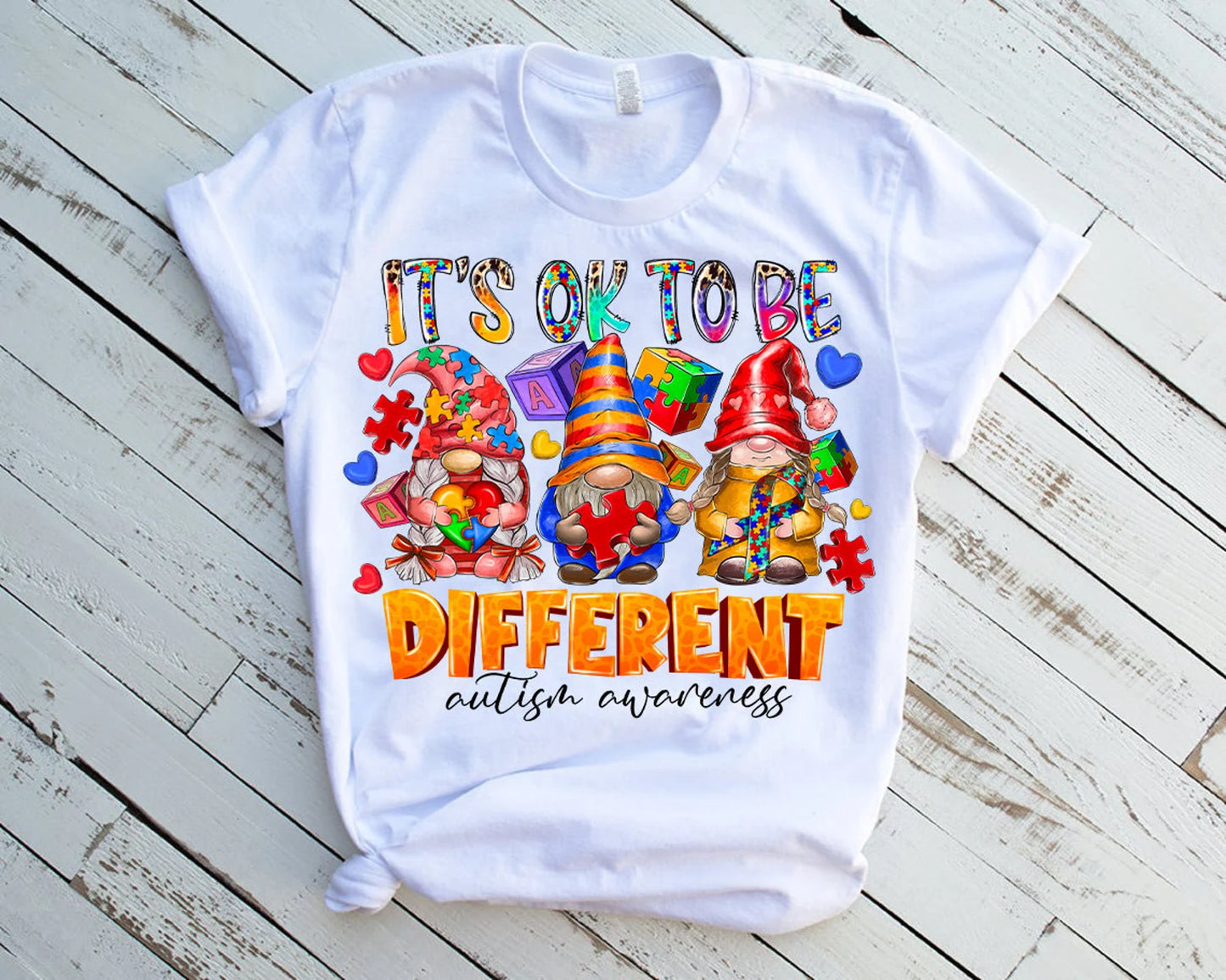 It's Okay to Be Different (Gnomes/Autism) DTF