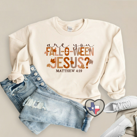 Are You Fall-O-Ween Jesus DTF - Texas Transfers and Designs