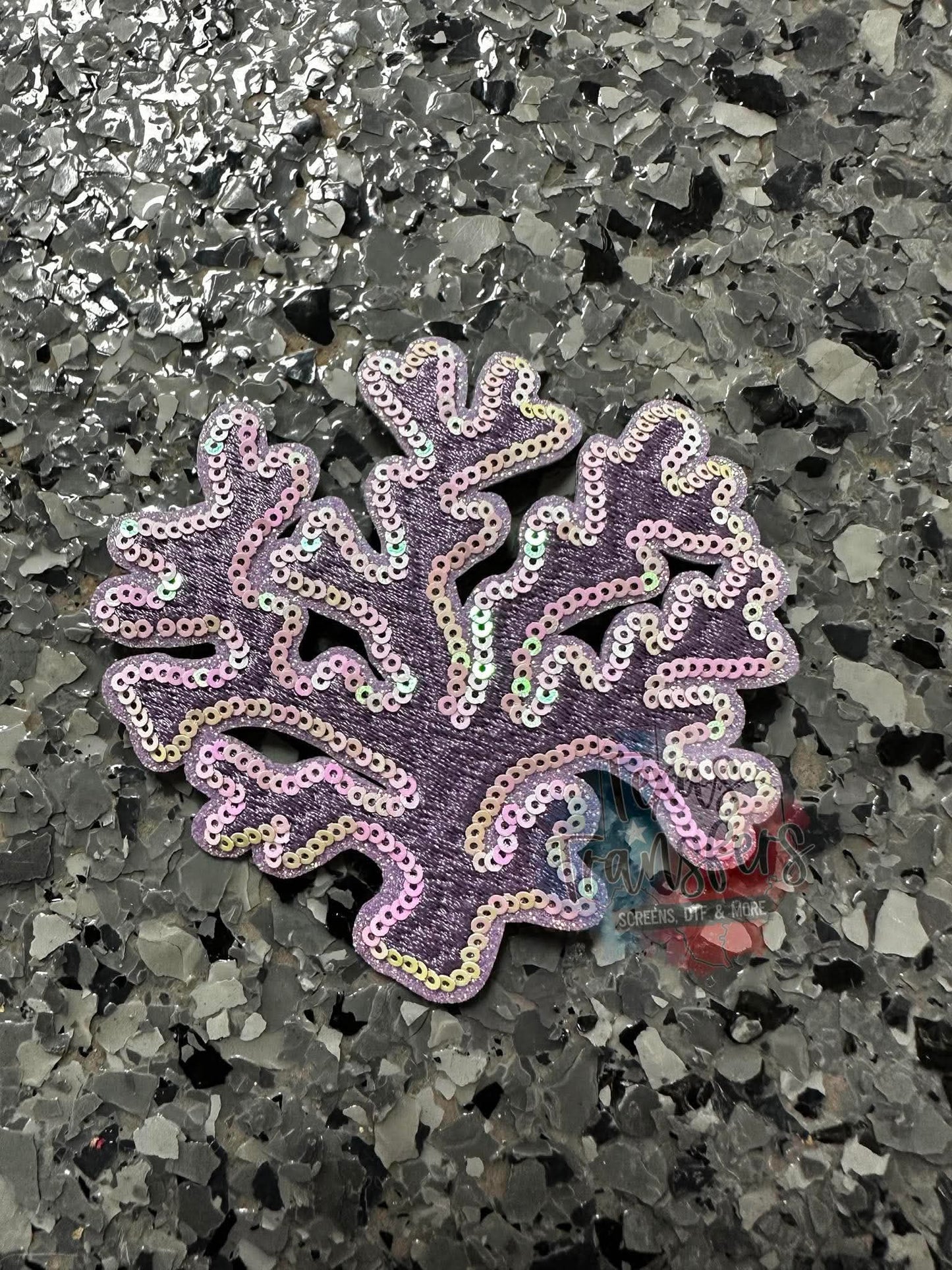Coral Sequin Iron-On PATCH