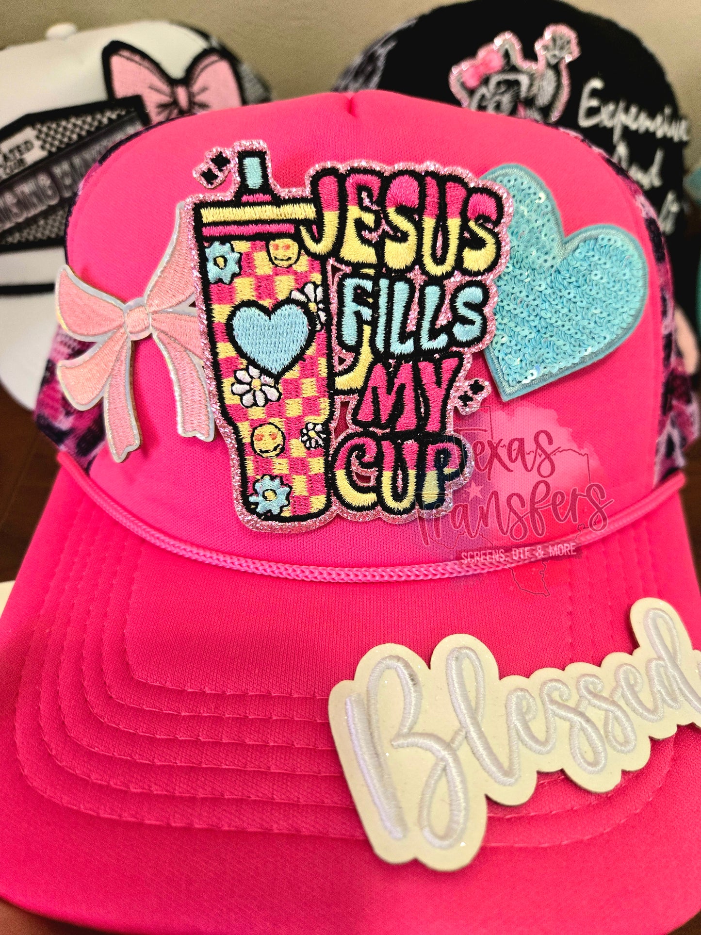 Jesus Fills My Cup Iron-On PATCH - Texas Transfers and Designs