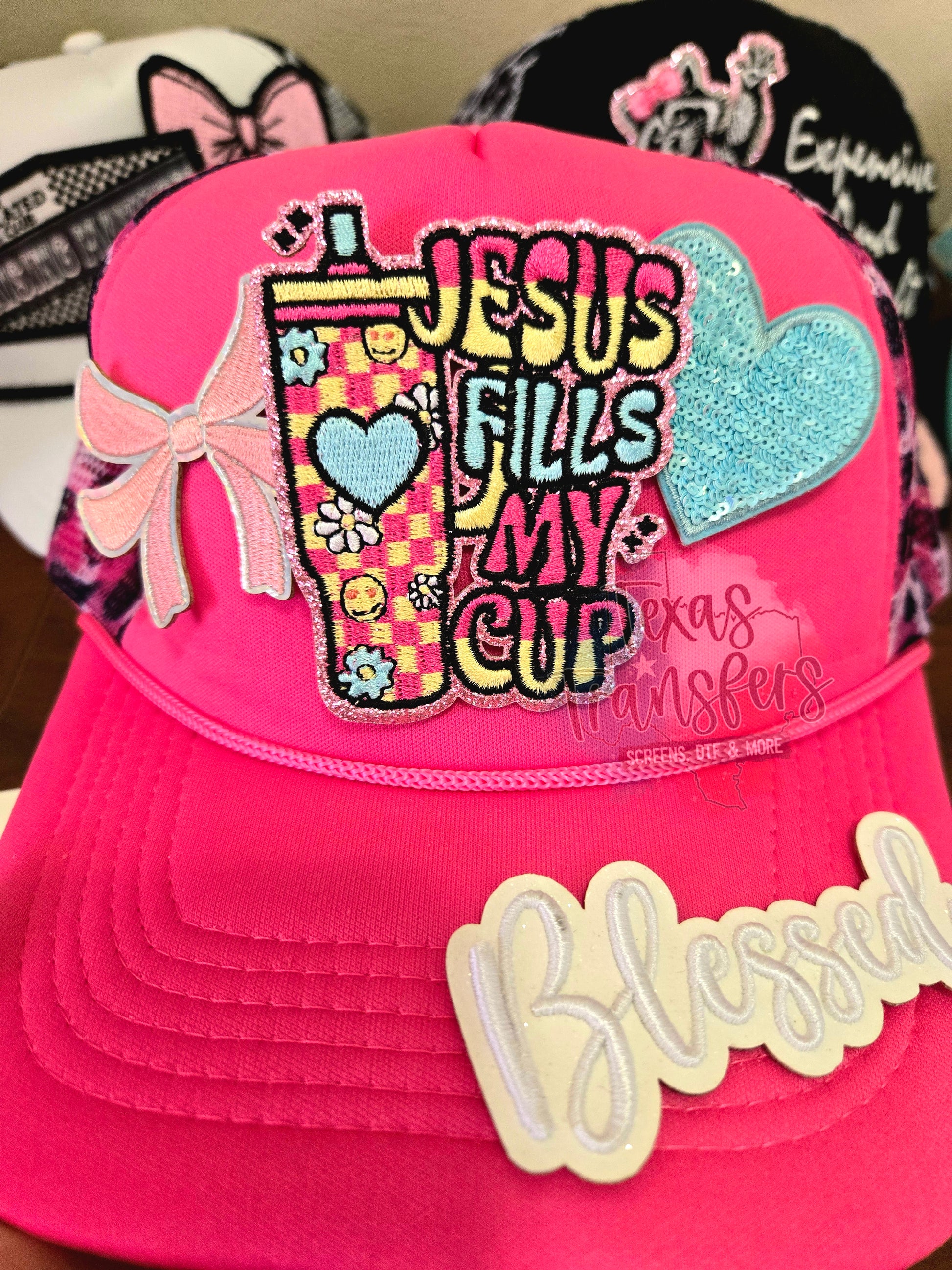 Jesus Fills My Cup Iron-On PATCH - Texas Transfers and Designs