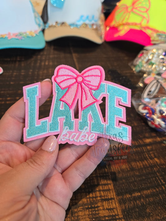Lake Babe Bow Iron-On PATCH - Texas Transfers and Designs