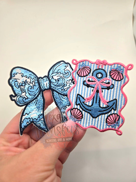 Coquette Anchor Iron-On PATCH - Texas Transfers and Designs