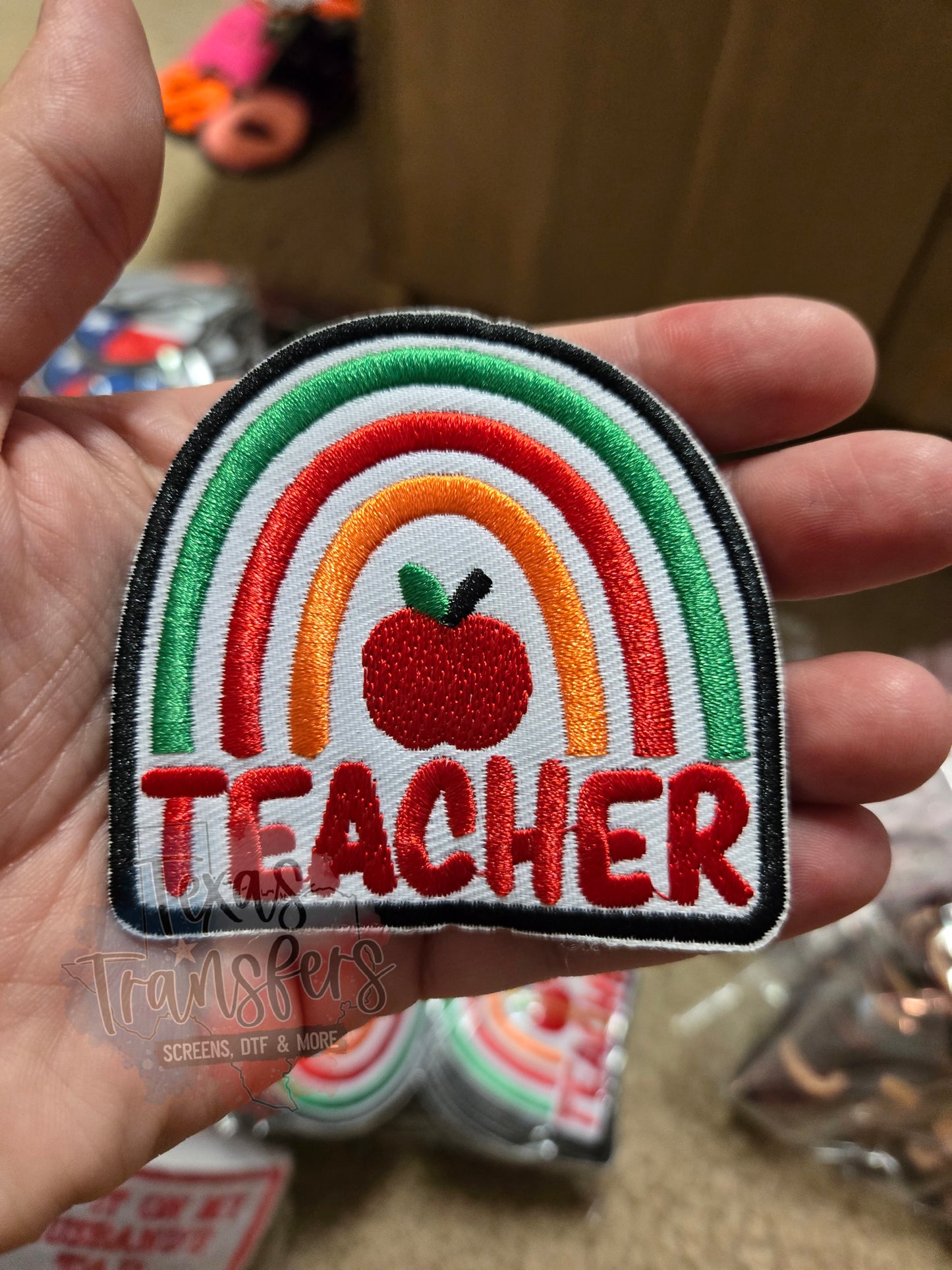 Teacher Rainbow Iron-On Patch