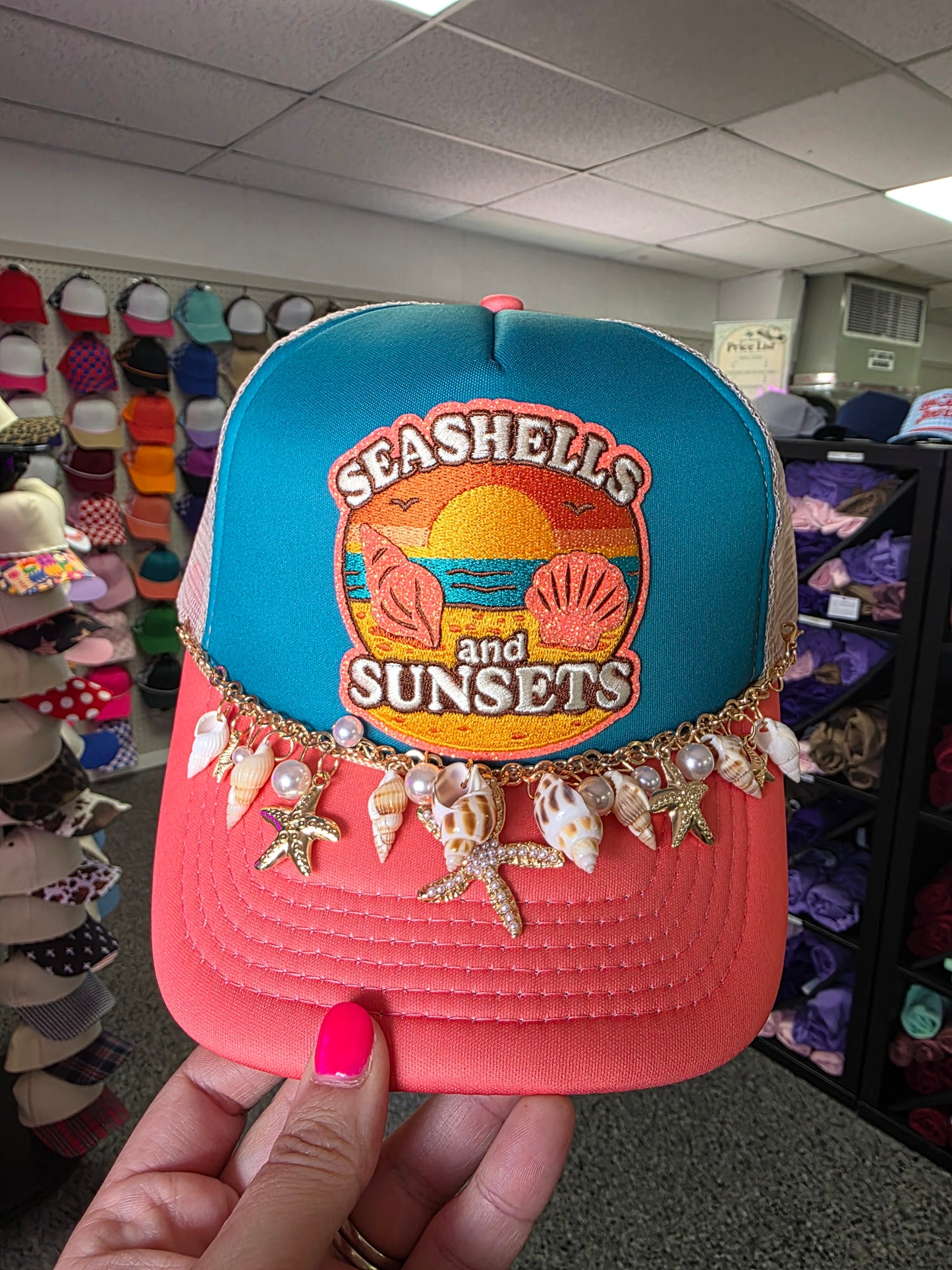 Seashells and Sunsets *Completed Hat*