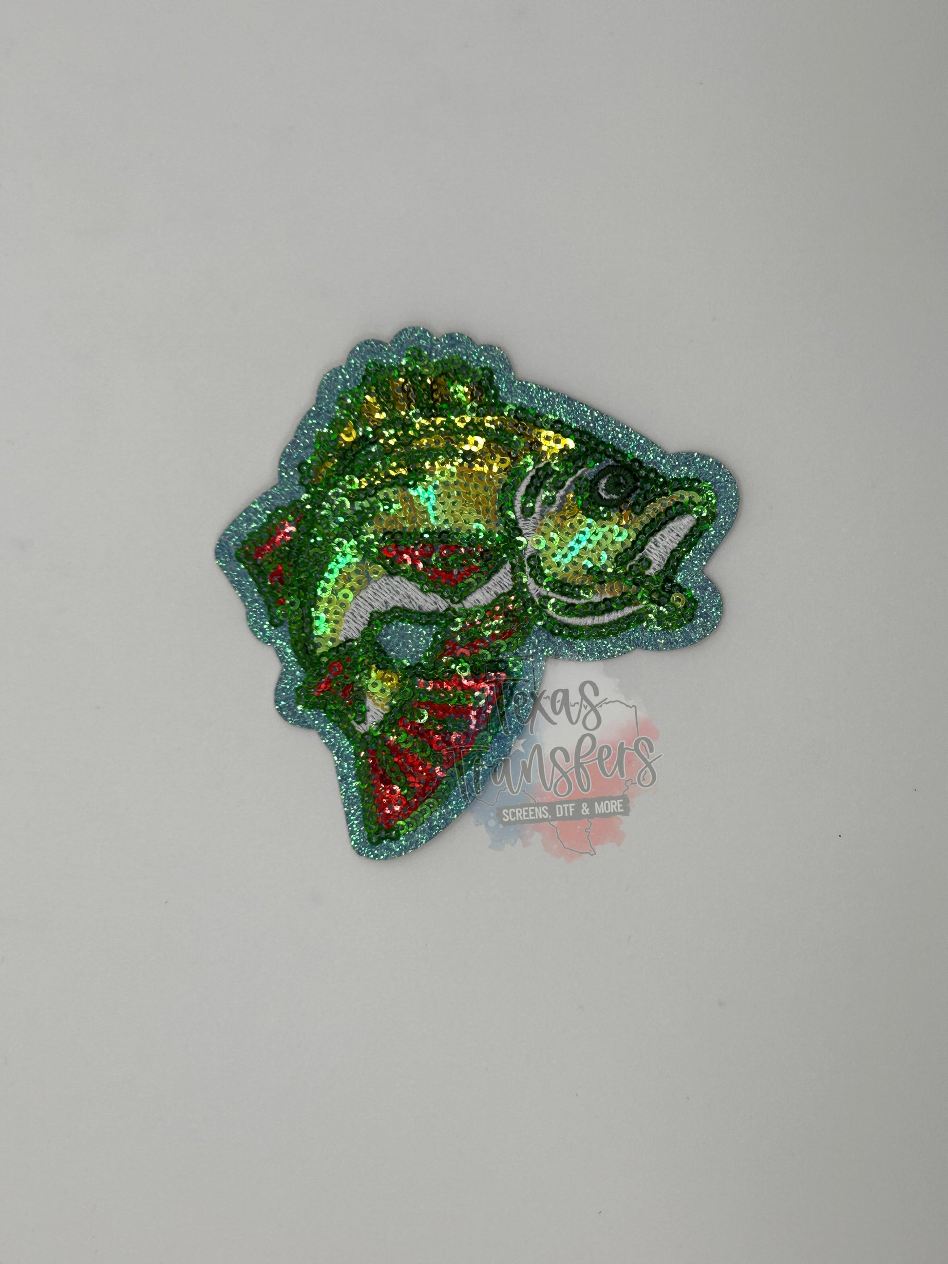 Sequin/Glitter Fish (Multiple Options) Iron-On PATCH - Texas Transfers and Designs