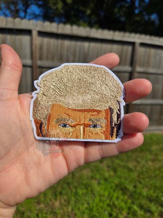 Trump Face Iron-On PATCH - Texas Transfers and Designs