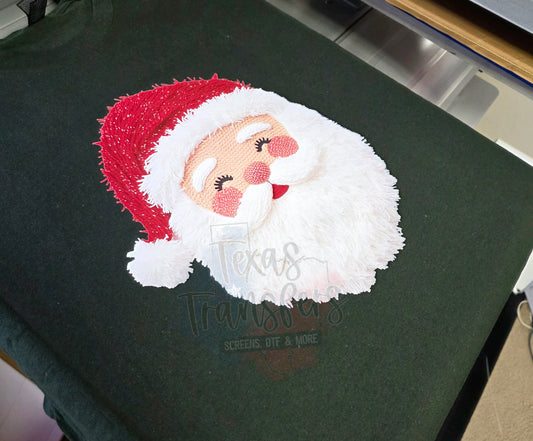 Faux Yarn Light Santa DTF - Texas Transfers and Designs