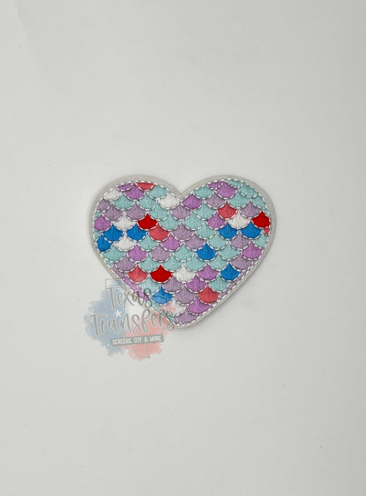 Mermaid Heart Iron-On PATCH *DISCONTINUED* - Texas Transfers and Designs