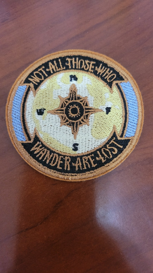 Not All Those Who Wander Are Lost Iron-On Patch *DISCONTINUED* - Texas Transfers and Designs