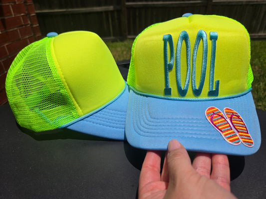 POOL Skinny Letter Iron-On PATCH - Texas Transfers and Designs
