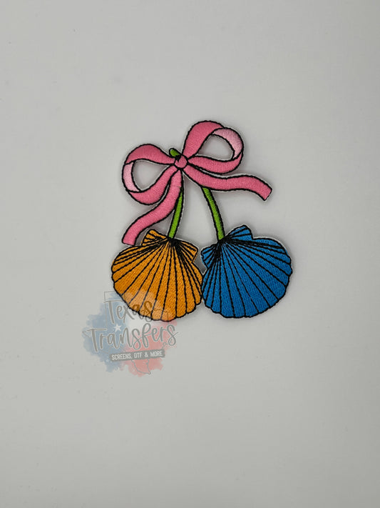 Shell Cherries Iron-On PATCH - Texas Transfers and Designs