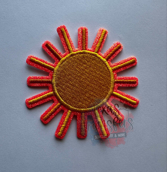 Sun Neon Iron-On PATCH - Texas Transfers and Designs