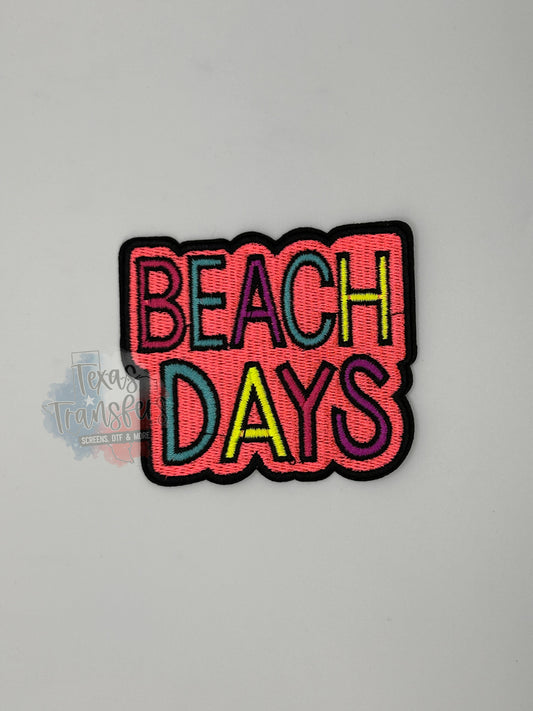 Neon Beach Days Iron-On PATCH - Texas Transfers and Designs