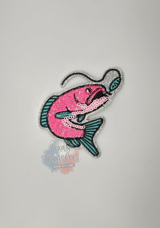Sequin/Glitter Fish (Multiple Options) Iron-On PATCH - Texas Transfers and Designs