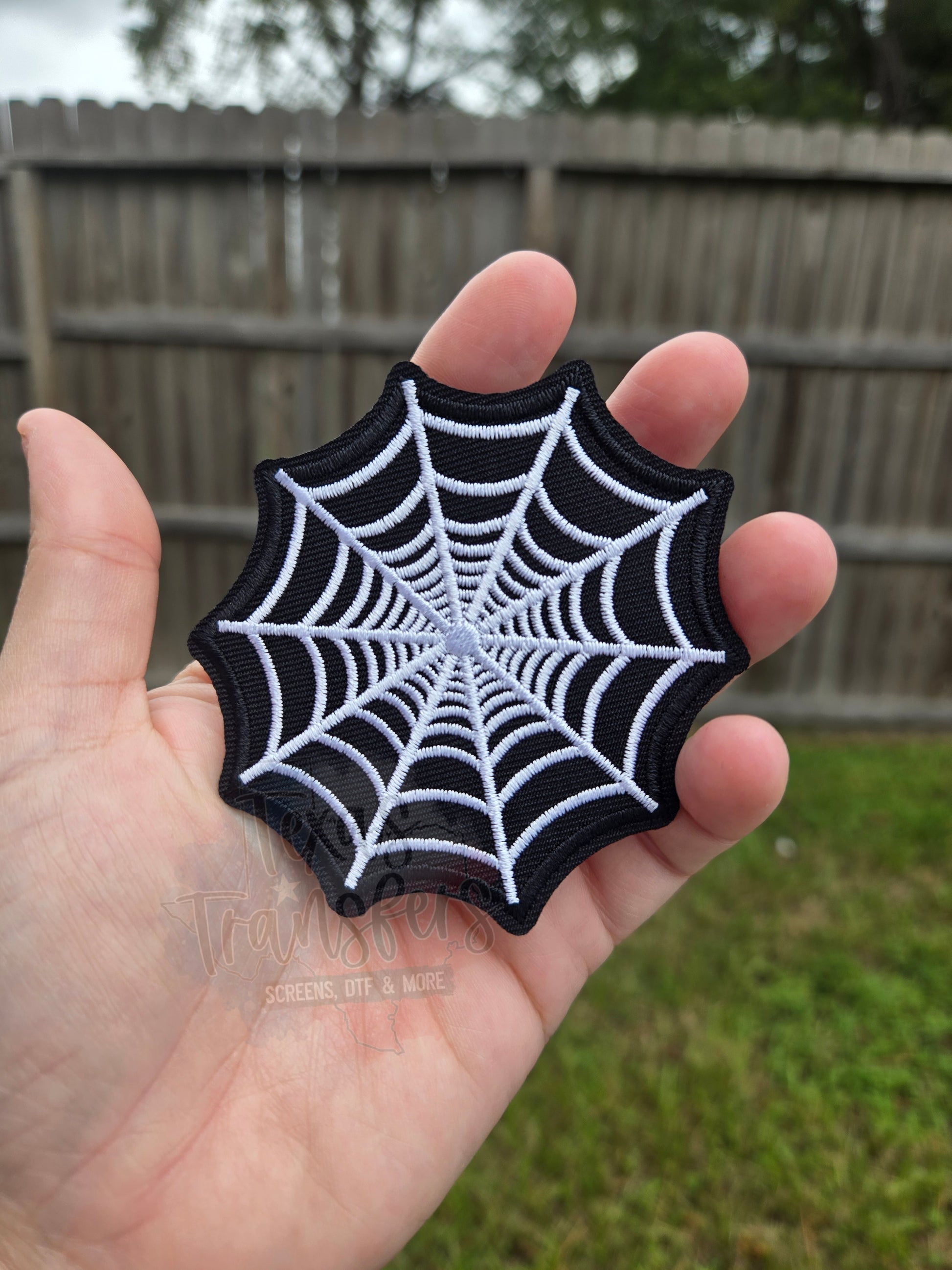 Spider Web Iron-On PATCH - Texas Transfers and Designs