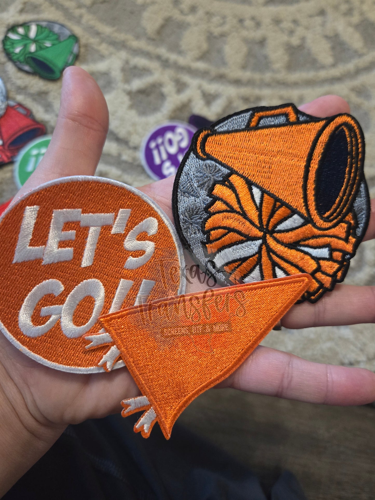 Orange Team Iron-On Patches