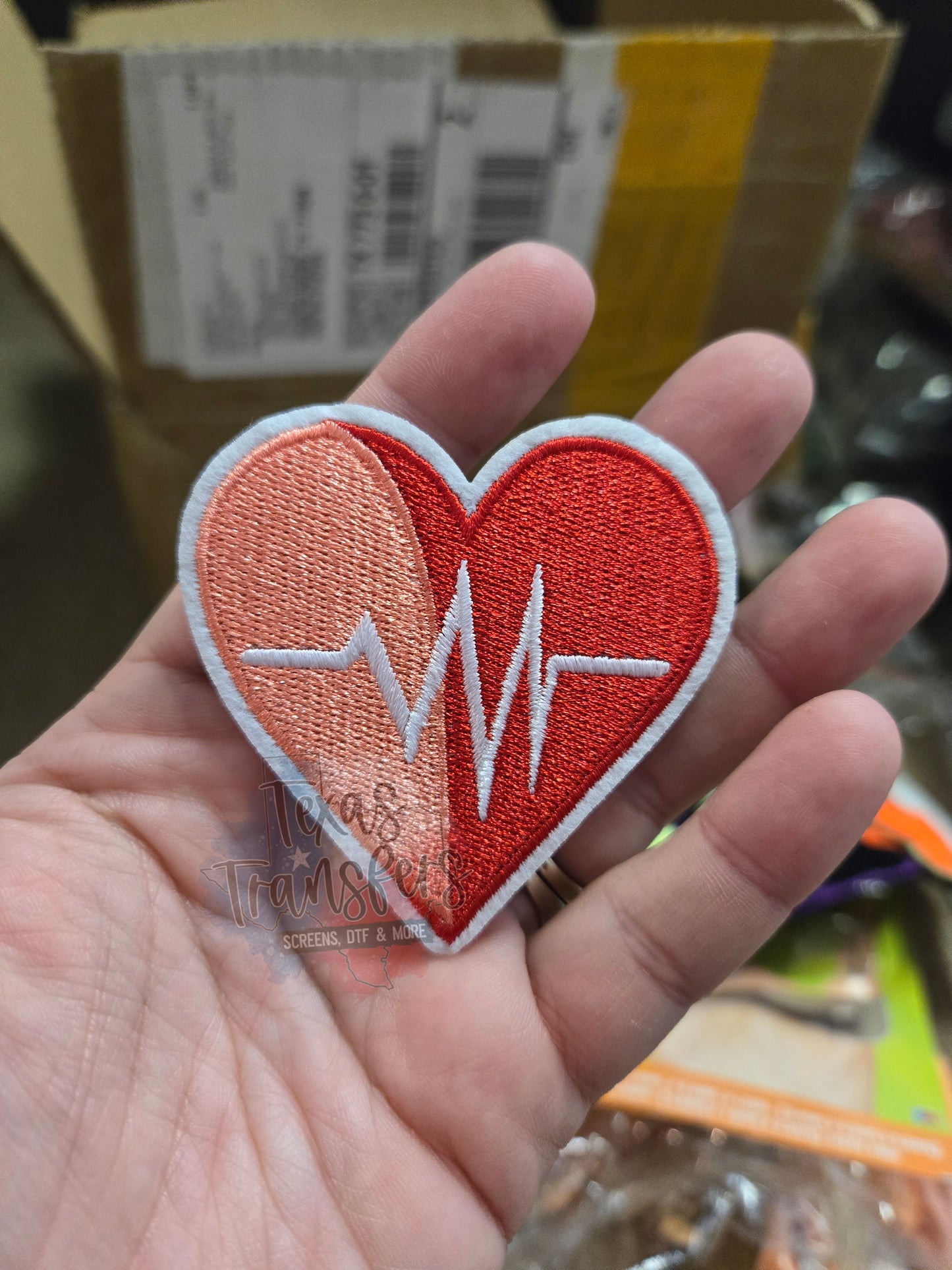 Heart Beats Iron-On Patch