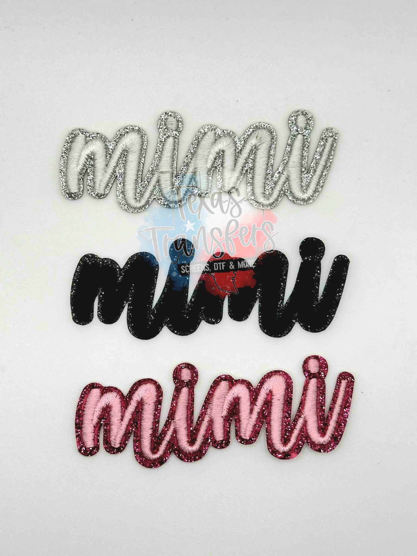 Mimi Glitter (Multiple Options) Iron-On PATCH - Texas Transfers and Designs