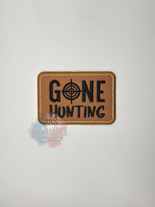 Gone Hunting (Brown) Iron-On Patch - Texas Transfers and Designs