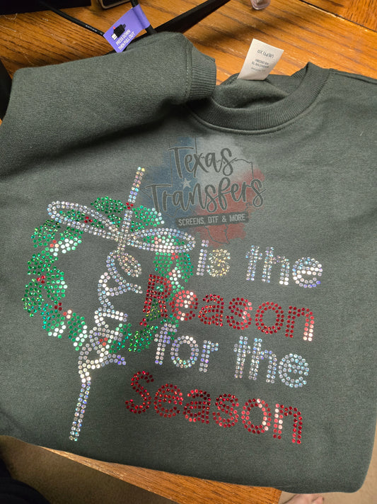 Jesus is the Reason Spangle Transfer - Texas Transfers and Designs