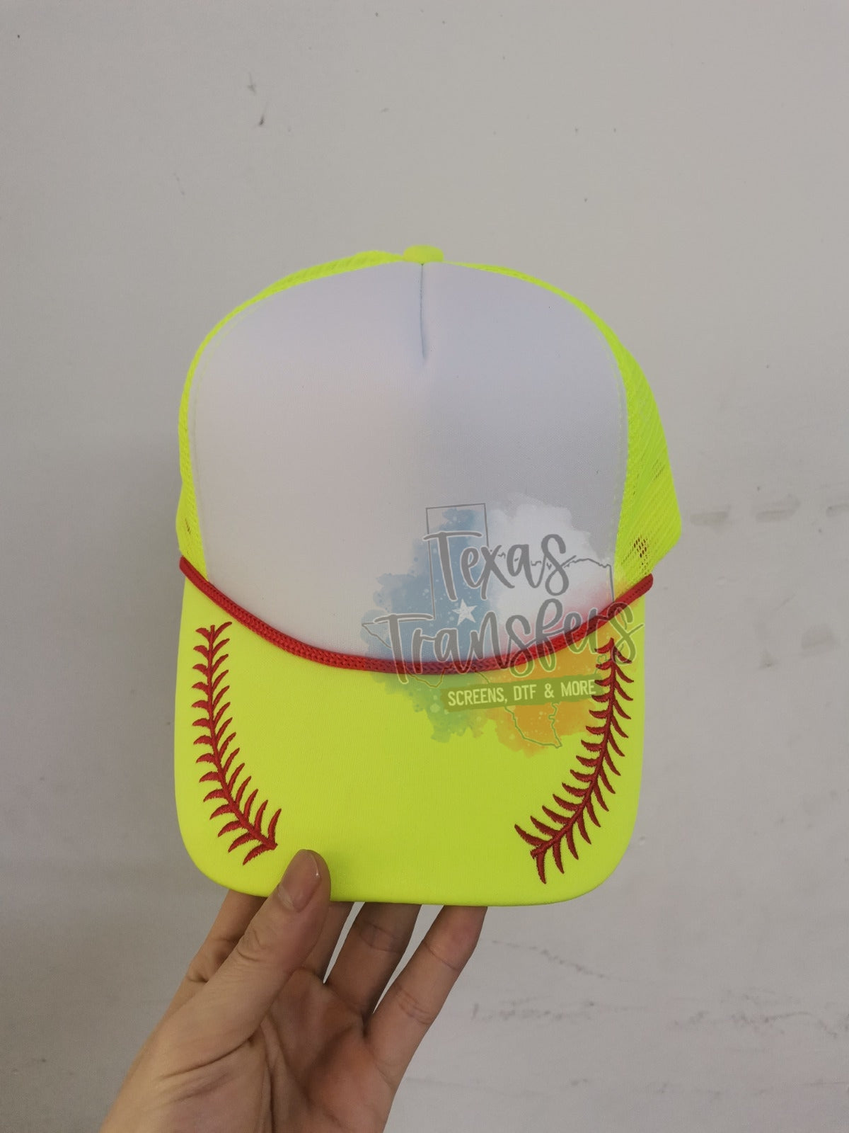 PRE-ORDER Arriving 4/10 Foam Embroidered Brim Softball Trucker Hat *Exclusive* - Texas Transfers and Designs