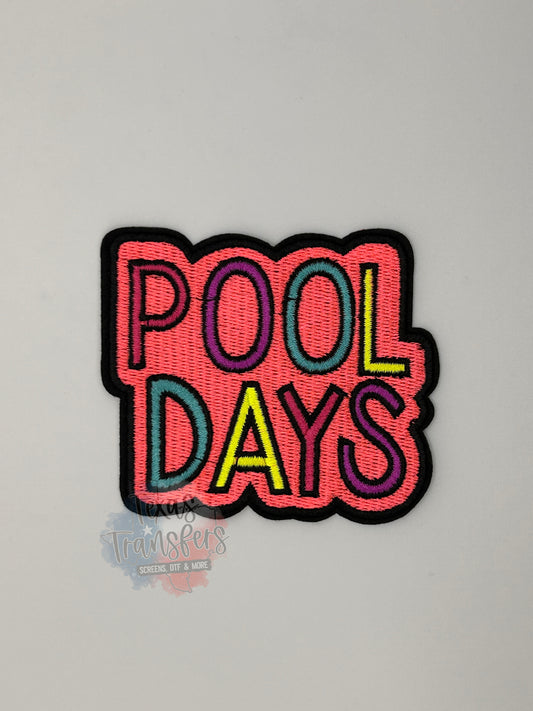 Neon Pool Days Iron-On PATCH - Texas Transfers and Designs