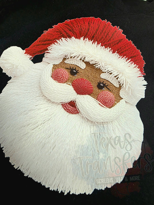 Faux Yarn Tan Santa DTF - Texas Transfers and Designs